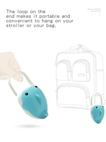 1pc Baby Cartoon Whale Design Dust-proof Portable Hanging Pacifier Storage Box - Blue - View 4