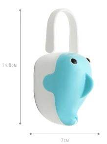 1pc Baby Cartoon Whale Design Dust-proof Portable Hanging Pacifier Storage Box - Blue - View 8