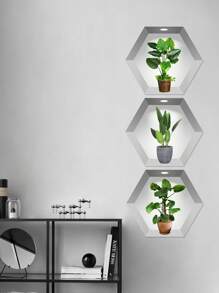 3 件绿色植物印花墙贴、贴纸、墙贴花、乙烯基贴花用于家居装饰、春季装饰品让您的家焕然一新、拉玛装饰贴纸礼物生日毕业 - 彩色 - 查看 4