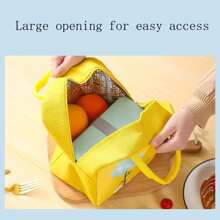 Màu hồng Hoạt hình Túi lưu trữ hộp cơm trưa - Hồng - Xem 2