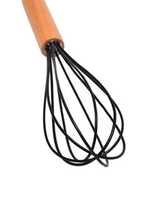 1入組手動打蛋器家用混合棒雞蛋奶油攪拌器廚房烘焙工具黑色