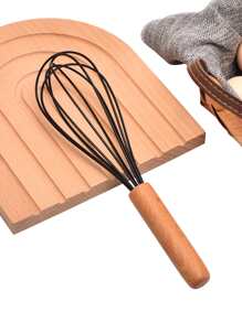 1入組手動打蛋器家用混合棒雞蛋奶油攪拌器廚房烘焙工具黑色