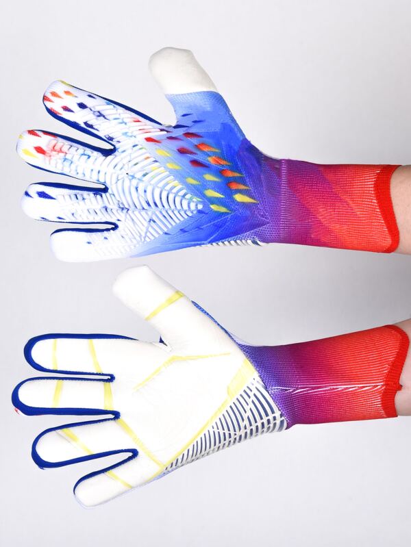 1 Par de Guantes de Portero de Fútbol de Látex para Adultos, Niños y Adolescentes Engrosados, cómodos, transpirables, duraderos, antideslizantes, de protección profesional para entrenamiento y partidos, deportes al aire libre para hombres, mujeres, niños y niñas