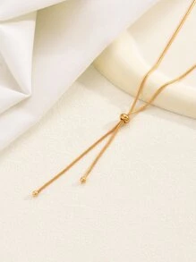 1 Peça Moda Aço Inoxidável Minimalista Colar Y Lariat Para Mulheres Para Decoração Diária