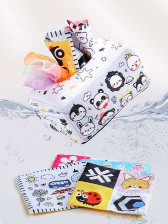 Kids Cartoon Graphic Plastic Tissue Box Toy For Daily Life