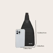 Túi đeo chéo họa tiết chữ cái cho bé trai - màu đen - Xem 7