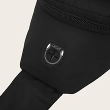 Túi đeo chéo họa tiết chữ cái cho bé trai - màu đen - Xem 3