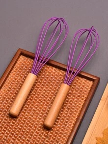 1入組家庭手動打蛋器紫色奶油手動攪拌器打蛋器打蛋器棒烘焙工具 - 紫色 - 查看 3