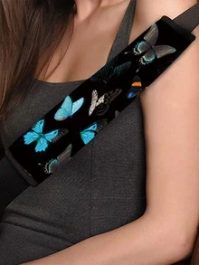 Vỏ bọc dây an toàn ô tô họa tiết con bướm - Nhiều màu - Xem 2