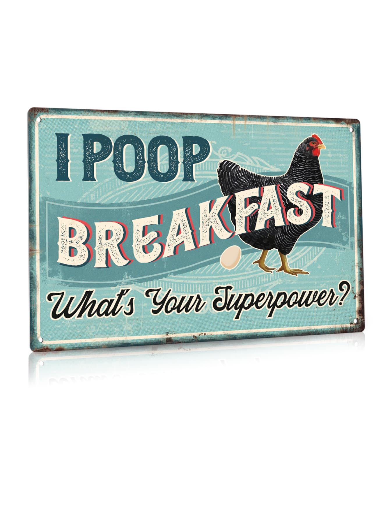 Putuo Decor 1入組復古金屬標誌,迷人掛畫復古牌匾適用於客廳臥室,7.8X11.8英寸女士和兒童禮物 - 彩色 - 查看 1