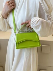 Geantă de mână cu clapetă retro minimalistă, la modă, solidă