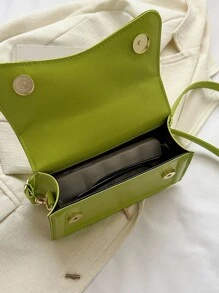 Geantă de mână cu clapetă retro minimalistă, la modă, solidă