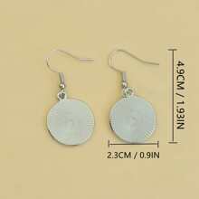 1對星夜和月亮形狀玻璃圓頂懸垂耳環 - 7 - 查看 2