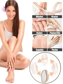 Equipo de depilación, Piedra depilatoria de vidrio exfoliante reutilizable - Champán - Ver 10