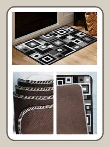 1pc Thảm nhà bếp nhung pha lê, Thảm phòng tắm, Thảm lối vào, Thảm kẻ sọc Thảm khu vực hình học, Thảm chùi chân chống trượt thấm nước, Thảm phong cách đơn giản, Thảm lót chân phòng khách, Chống thấm nước và chống trượt, Thảm kết cấu vải lồng vào nhau, Thảm hoa văn trừu tượng, Màu sắc- thảm khâu khối - Nhiều màu - Xem 5