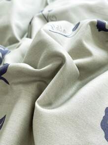 4pcs/Set French Modern Style Printed Elegant Bedding Set,Floral,Valentine's Day - Đen và trắng - Xem 5