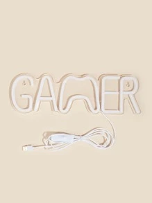 CHI-BUY 1pc Gamer Led Neon Sign Usb Powered Wall Neon Signs For Bedroom Home Game Room Party Decoration - 粉色 - 查看 3