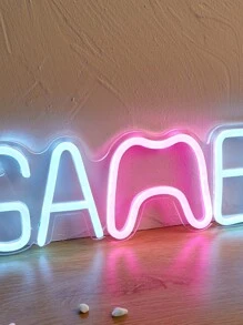 CHI-BUY 1 Game Thủ Led Neon Ký Sử Dụng Nguồn Điện USB Treo Tường Dấu Hiệu Neon Cho Phòng Ngủ Nhà Phòng Game Trang Trí Tiệc - Màu xanh nhạt - Xem 4