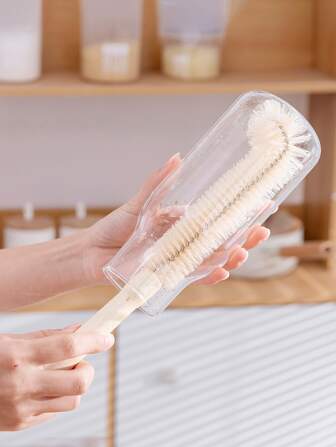 1pc Long Wooden Handle Cup Brush Bottle Brush Nylon Kitchen Cleaning Cup Brush,Kitchen,Bathroom,Home,Household Suppliers
