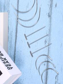 70 Tóc giả Làm Pins Kim Bộ , Tóc giả T Pins Và C Cong Kim dệt tóc Kim Đối với Tóc giả Làm , Chặn Dệt kim , Người mẫu Và Thủ công mỹ nghệ - Bạc - Xem 4