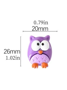 10入組萬聖節派對diy樹脂飾品,包括耳環、髮夾、文具、手機殼、鑰匙扣、杯子、鞋扣、冰箱貼片(不含磁鐵)和貼紙材料,免費附送雙面膠