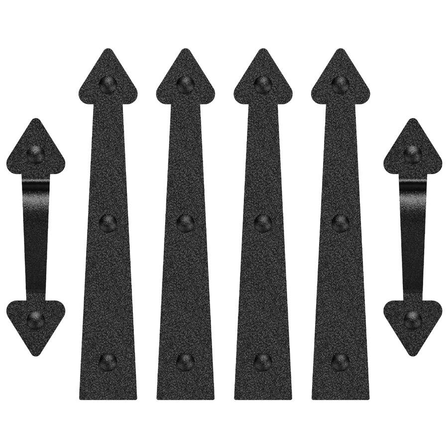 One piece Magnetic Garage Door Sticker Fake Hardware Accessories Fake Hinge Handle Decorative Kit 4pcs Hinge+2pcs Handle - Black - View 1