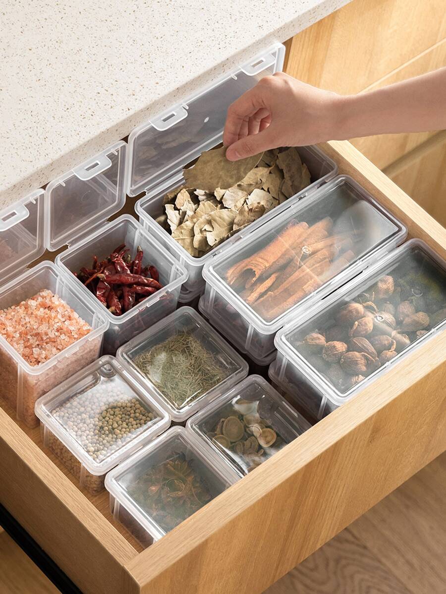 1 hộp đựng gia vị nhà bếp cho ngăn kéo, hộp đựng gia vị khô, hạt tiêu, lá nguyệt quế kín, đồ trang trí mùa thu, trang trí lễ hội, trang trí phòng, trang trí nhà, trang trí mùa thu, trang trí phòng ngủ - Trong sáng - Xem 1