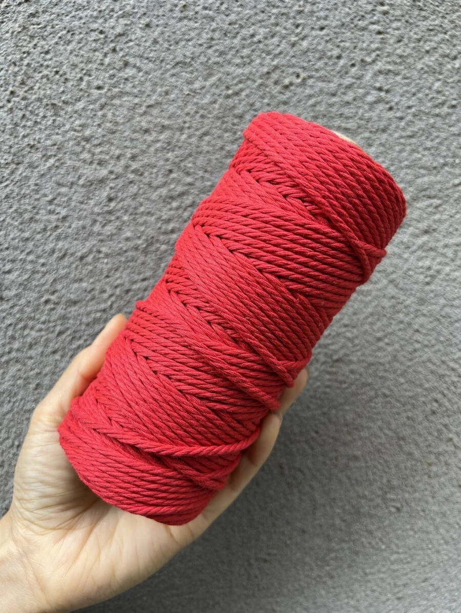 1 cuộn dây Macrame tự làm 3 mm 100m/109 yard - Đỏ - Xem 1