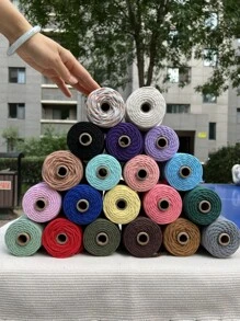 1 cuộn dây Macrame tự làm 3 mm 100m/109 yard - Đỏ - Xem 5