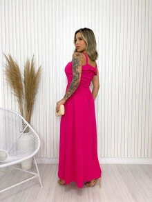 Women Dresses - 玫紅色 - 查看 2