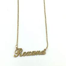 Roxana --Collar con nombre grabado para mujer - Dorado - Ver 1