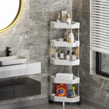 1入組白色浴室收納架 - 白色 - 查看 1