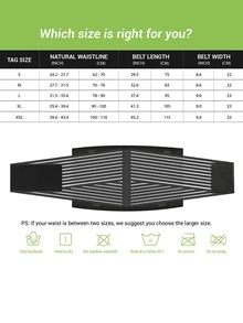 1 件装 女童运动腰带塑身腰部训练带产后收腹带束腰带 - 黑色 - 查看 7