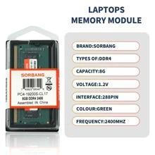 Memoria RAM DDR4 de 2400MHz y 2666MHz DIMM DDR4 para portátil, computadora portátil y bloc de notas - Verde militar - Ver 1
