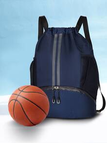 Mochila de moda casual deportivo seco húmedo separación , ligero , transpirable , impermeable - Azul - Ver 1