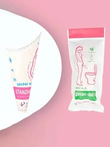 1pack Paper Urinal, Simple Disposable Urinal For Travel - Pink - View 1