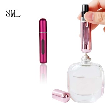 1pc Travel Size Refillable Spray Bottle For Perfume, Shower Gel & Shampoo, Empty Bottle, Pink Back To School