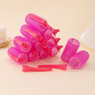 24 件/套自握卷发器套装，沙龙风格卷发棒套装，包括 12 个卷发器和 12 个夹子，适用于短发至中发，自握卷发器套装，带夹子的无热卷发器套装，适用于细发至浓密的头发，带夹子的卷发器套装，适用于沙龙和家庭使用的 DIY 美发工具，返校，旅行度假必需品，女士发饰，美发设备用卷发器，配饰，卷发，卷发工具，卷发滚筒，圣诞节，卷发，卷发器，卷发滚筒，无热卷发，无热卷发，滚筒，卷发器，卷发产品，卷发，卷发滚筒，卷发工具，无热卷发器，头发，配饰，美发产品，美发工具，美发用品，护发，卷发刷，理发师，理发配件，美发设备，无热波浪，旅行必需品，旅行必备、发型、美发