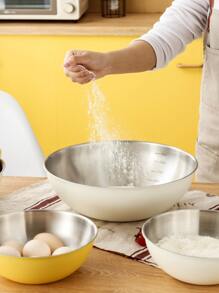 家用不锈钢沙拉碗方便面碗蔬菜韩式拌饭冷面碗大汤碗煮面盆圣诞礼物 - 白色 - 查看 1