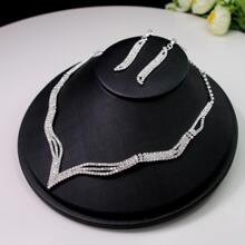 cái / bộ Bộ trang sức trang trí Rhinestone - Bạc - Xem 4