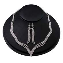 cái / bộ Bộ trang sức trang trí Rhinestone - Bạc - Xem 6