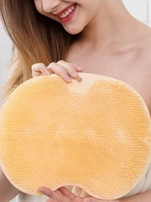 件淋浴足刷按摩墊、淋浴絲瓜絡、浴室足部清潔器死皮去除清潔工具 - 橘色 - 查看 2