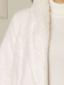 Women Faux Fur Coats - trắng - Xem 5