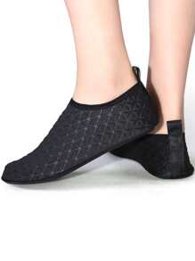 Giày Thể Thao Aqua Cho Nam, Giày Sneakers Slip-on Nổi Hình Học - màu đen - Xem 1