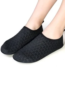 Giày Thể Thao Aqua Cho Nam, Giày Sneakers Slip-on Nổi Hình Học - màu đen - Xem 2