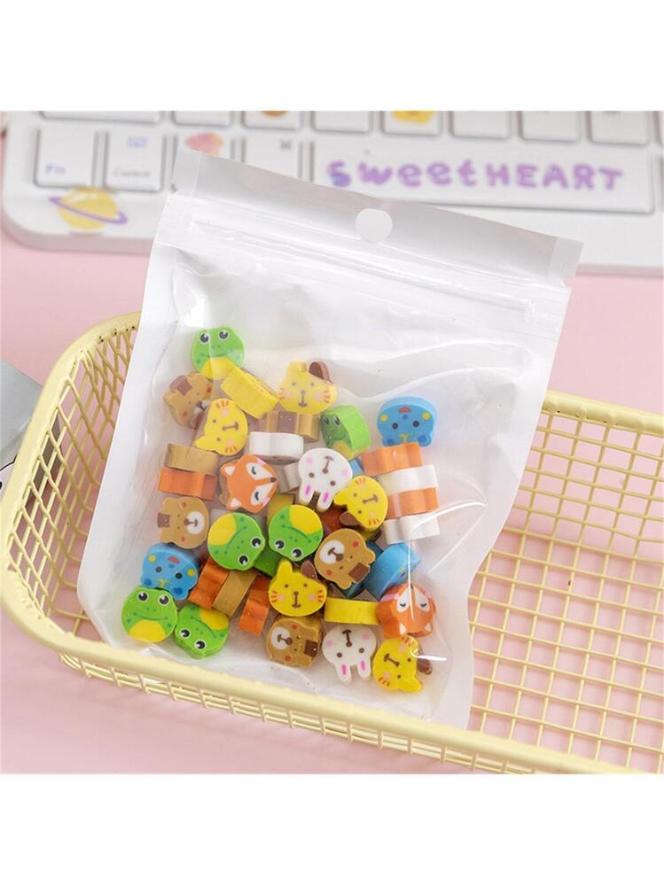 Set Di 30 Gomme Da Cancellare Divertenti Per Bambini - Animali E Forme Colorate, Ideali Per Scuola E Creatività