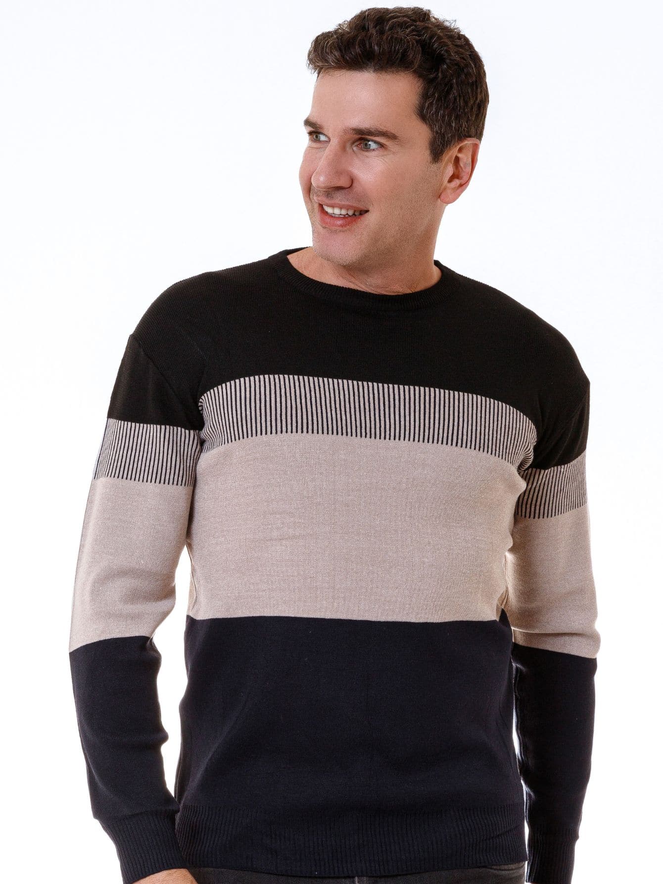 Suéter Masculino Blusa de Lã Masculina Vukkin - Preto - Visão 1