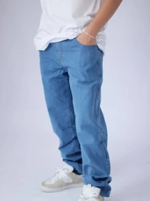 Men Pants - Dark Wash - View 1