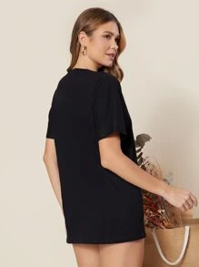 Women T-Shirts - màu đen - Xem 2