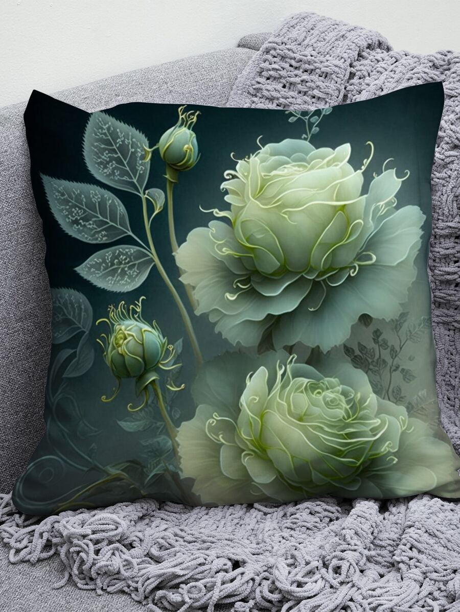 1pc Floral Pattern Pillowcase - Multicolor - View 1